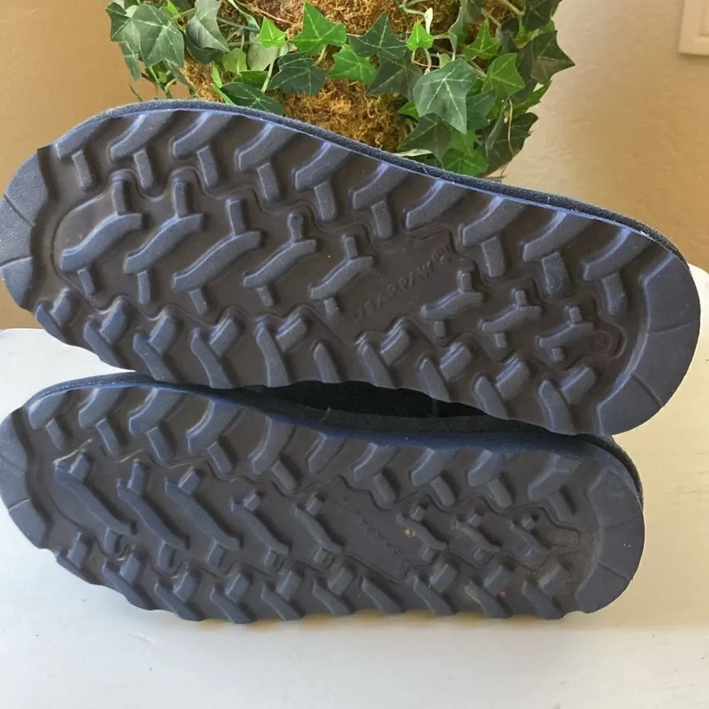 BearPaw Elle Short Blue Suede Pull On Women’s Boots Size 6